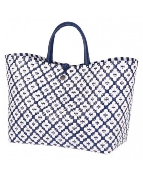 CABAS  MOTIF BAG NAVY/WHITE